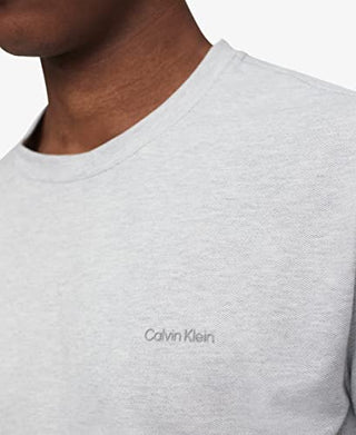 Calvin Klein Men's Move Tech Pique T-Shirt, Heroic Grey Heather, Large