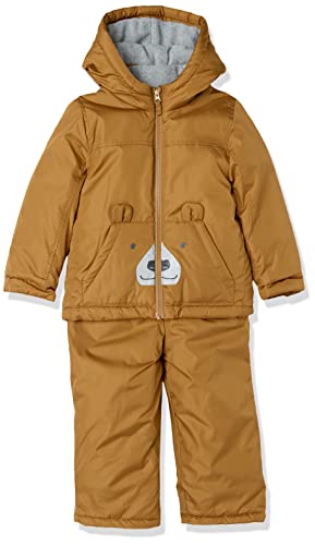 Simple Joys by Carter's Baby Water-Resistant Snowsuit Set-Hooded Winter Jacket, Camel, 12 Months