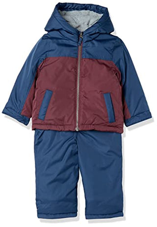 Simple Joys by Carter's Baby Water-Resistant Snowsuit Set-Hooded Winter Jacket, Navy, 18 Months