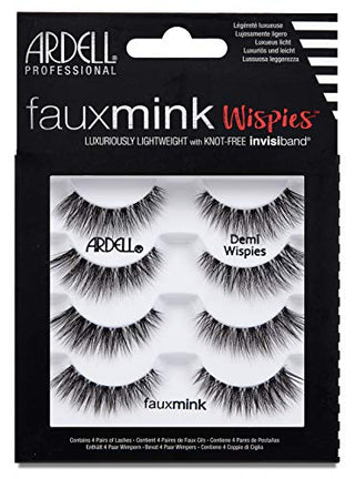 Ardell False Lashes Faux Mink Demi Wispies Multipack, 1 pk x 4 pairs