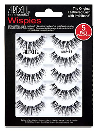 Ardell False Eyelashes Wispies Black, 1 pack (5 pairs of strip lashes per pack)