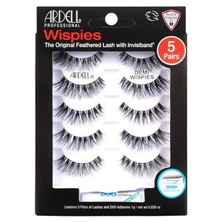 Ardell False Eyelashes Demi Wispies Black, 1 pack (6 pairs per pack)